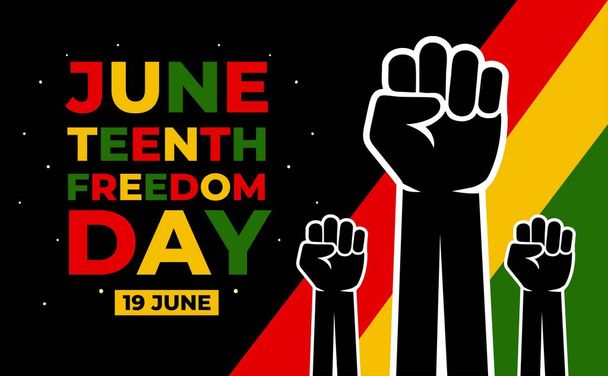 Juneteenth Day, celebration freedom, emancipation day in 19 june, African-American history and heritage. - Vector, Image