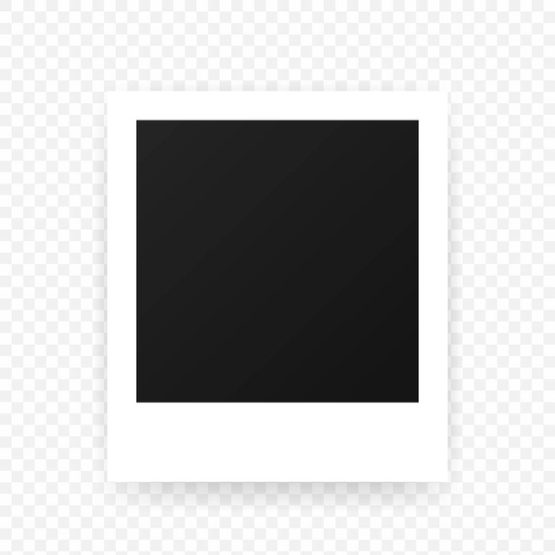 Fényképkeret ikon. Realisztikus négyzet alakú fekete keretek, vektor. Sablon kép, festmény, poszter, betűző vagy fotógaléria. EPS 10-es vektor. Átlátható háttérrel elszigetelve - Vektor, kép