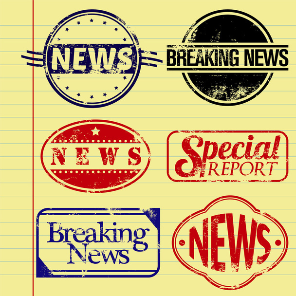 News stamps - Vector, Image