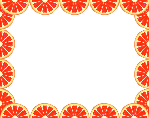 Grapefruit frame - Vettoriali, immagini