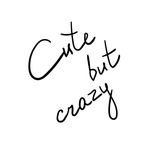 Cute by crazy lettering - Foto, afbeelding