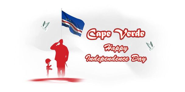 векторная иллюстрация ко Дню независимости Кабо-Верде - Вектор,изображение