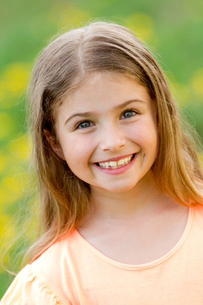 Happy child - outdoor portrait of adorable girl - Фото, изображение