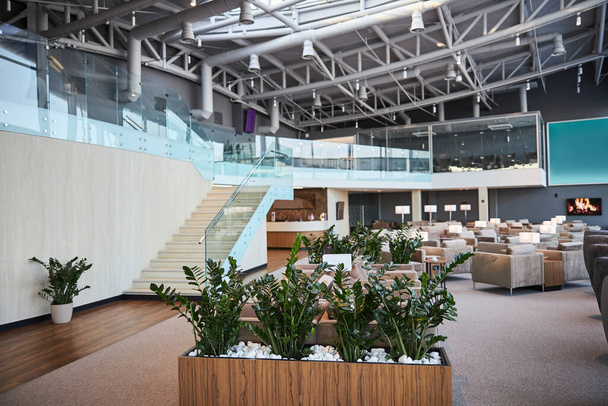 Beautifully designed lounge zone in modern international airport - Photo, image