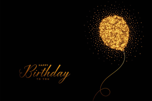happy birthday sparkles balloon background - Vector, Image