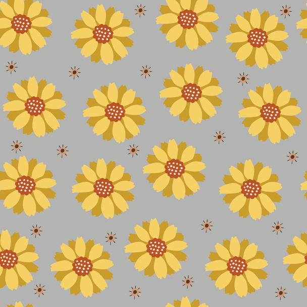 Vector pattern with flowers - Vector, Imagen