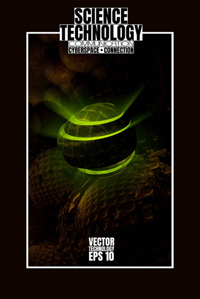 Vector banner φόντο της αφηρημένης τεχνολογίας ψηφιακή υψηλής τεχνολογίας έννοια - Διάνυσμα, εικόνα