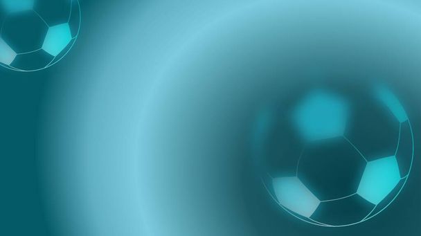 EURO 2020. Futbol topuyla mavi-cyan arka plan. Futbol, şampiyonluk, spor teması. - Fotoğraf, Görsel