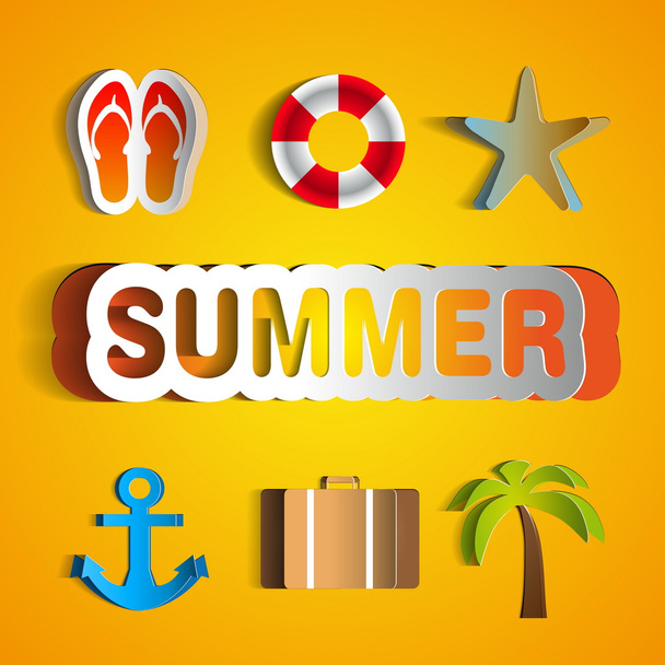 Summer background - Vector, imagen