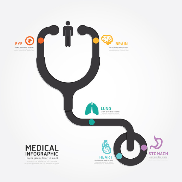 infographics tıbbi tasarım - Vektör, Görsel