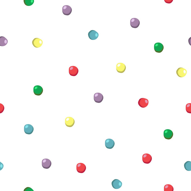 Multi colored polka Dot Pattern. Colorfull dots seamless Vector Background. - Vecteur, image