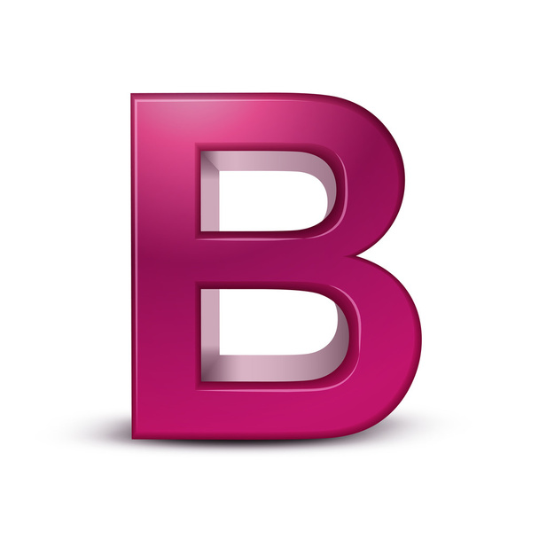 3d alphabet pink B - Wektor, obraz