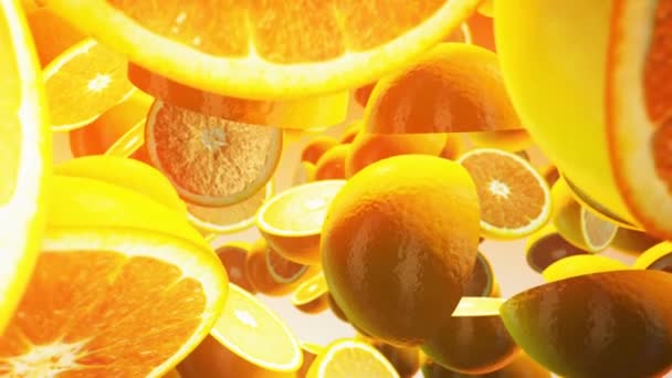 Een kom sinaasappels op een tafel - Video