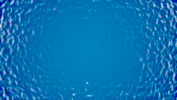 Ein Ozeanblaues Wasser, das in Musterbewegungsgrafik reagiert - Filmmaterial, Video