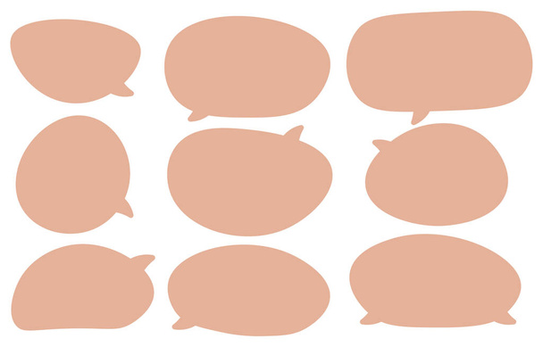 Set hand drawn speech bubbles on dark background. chat box or chat vector square message or communication icon Cloud speaking for comics and comics message dialog - Vettoriali, immagini