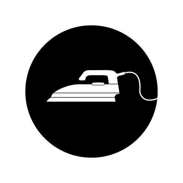 zwart ijzeren logo illustratie ontwerp - Vector, afbeelding