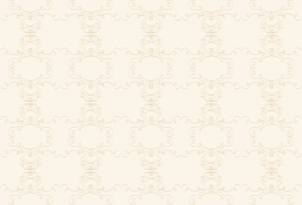 Cream background with beige pattern - Vector, Image
