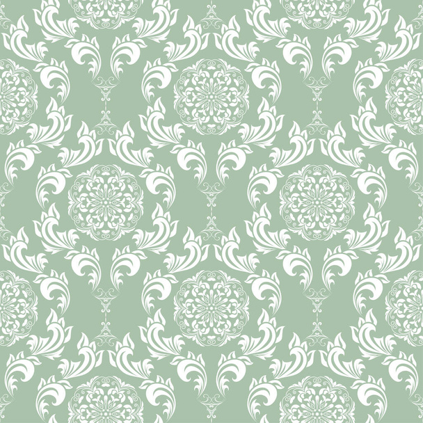 Seamless ornament on background. Floral ornament on background. Wallpaper pattern - Vector, Imagen
