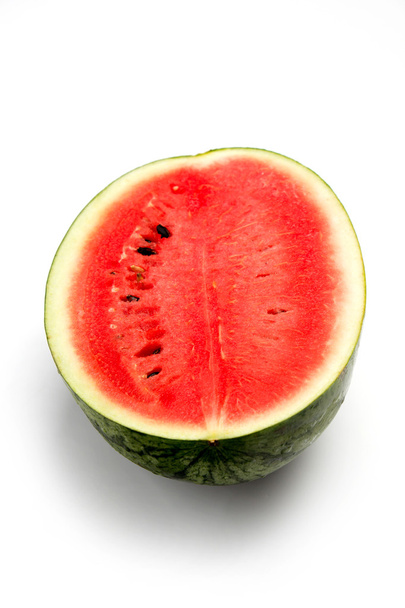 die Hälfte der roten Wassermelone - Foto, Bild