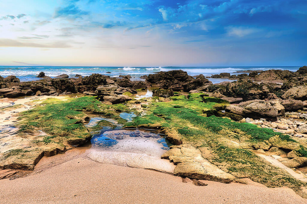 Meereslandschaft an der portugiesischen Atlantikküste - Foto, Bild