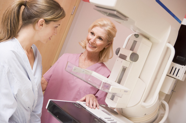 Nurse With Patient About To Have A Mammogram - Photo, image