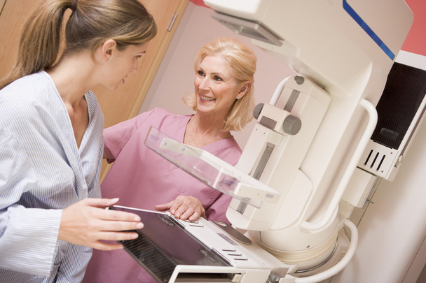 Nurse With Patient About To Have A Mammogram - Photo, image