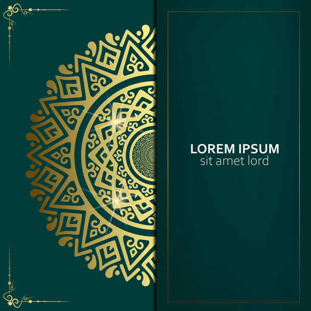 Lusso sfondo mandala ornamentale con arabo islamico orientale modello stile vettore premium - Vettoriali, immagini