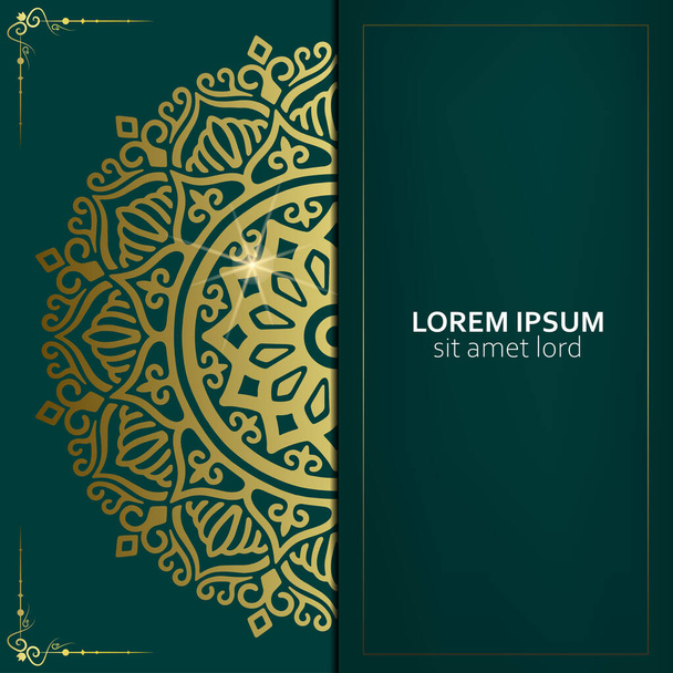 Luxe ornamentale mandala achtergrond met Arabisch islamitisch oost patroon stijl premium vector - Vector, afbeelding