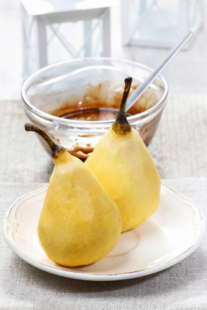 Pears with chocolate - Фото, зображення