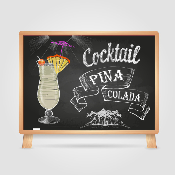 Chalk drawings. cocktail - ベクター画像