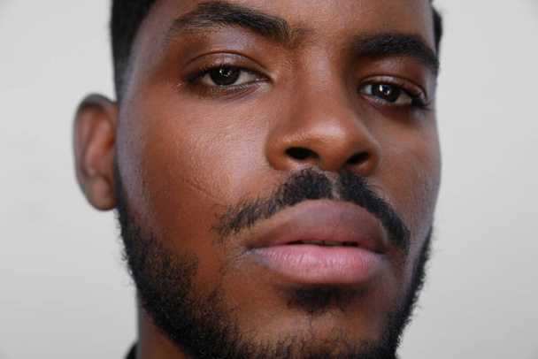 Focused millennial african american young serious black man.  - Foto, Bild