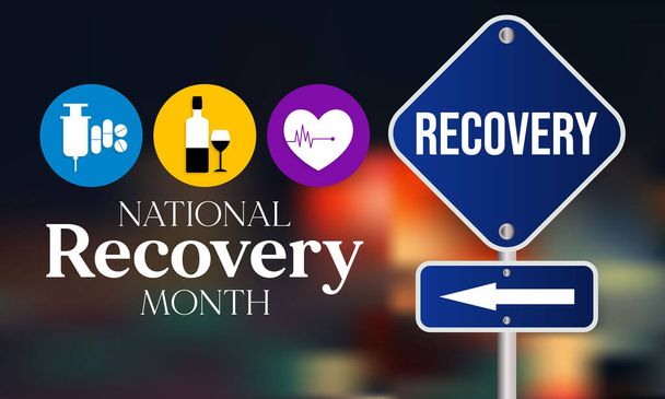 National Recovery month is observed every year during September across United States, Vector illustration - Vector, afbeelding