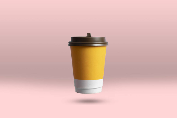 a isolated mockup template of a paper takeaway coffe cup - Photo, Image