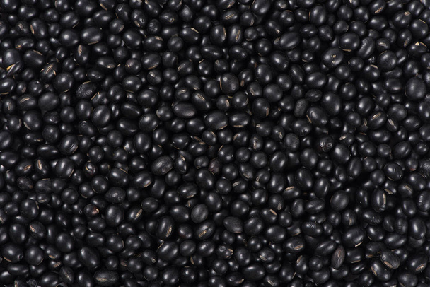 Close-up raw black soya bean textured background. - Fotoğraf, Görsel