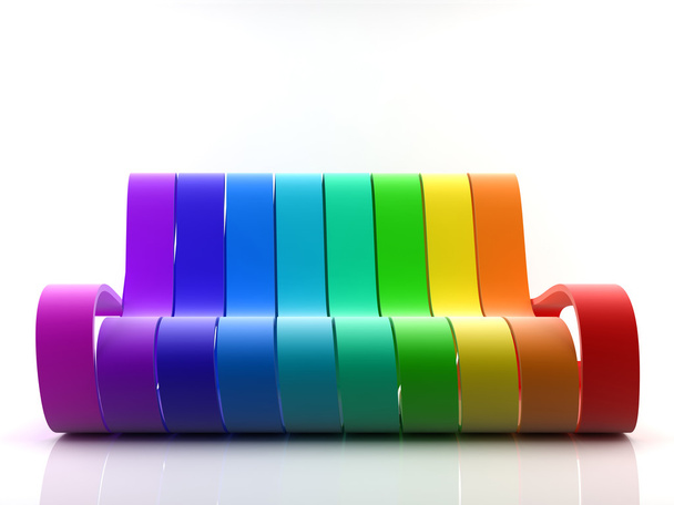 Sofá arco-íris
 - Foto, Imagem