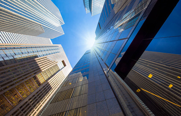 Toronto 'nun finans bölgesi şehir merkezinde yükselişte. - Fotoğraf, Görsel