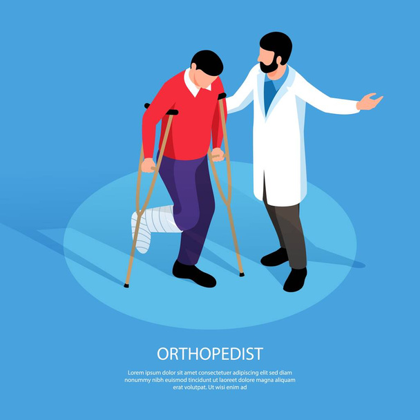 Ortopedické izometrické pozadí - Vektor, obrázek