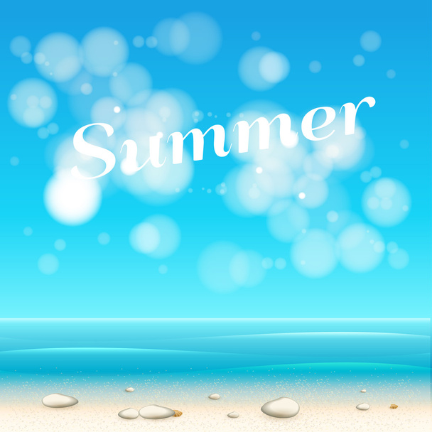 Summer Holidays beach background - Vector, afbeelding