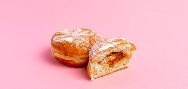 a simple abstract sweet candy donut isolated, minimalistic food art - 写真・画像