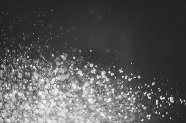A black-and-white image of bokeh from a blurred lens for the background of your project. - 写真・画像