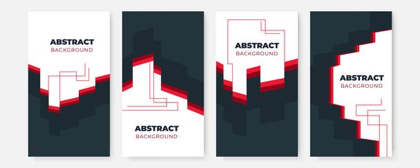Abstract geometric red and black background for presentation banner with modern corporate concept - Vector, Image