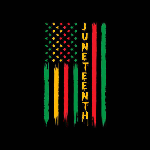 Juneteenth Vector Illustration - Juneteenth Celebration - Black Freedom celebra. Buono per la stampa di t shirt, carta, poster, tazza e altro design regalo. - Vettoriali, immagini