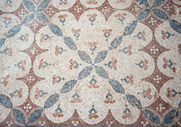 Antiguo mosaico en el Parque Nacional Zippori. Galilea, Israel - Foto, imagen