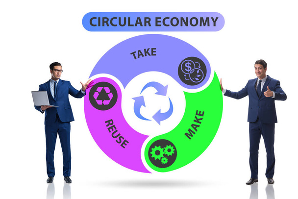 Концепція циркулярної економіки з бізнесменом
 - Фото, зображення
