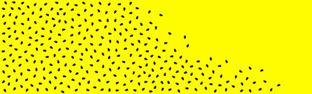 Abstraktní jasně žluté melounové pozadí se semeny - Vektorová ilustrace - Vektor, obrázek