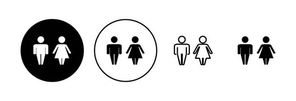 Чоловік і жінка набір значків. чоловічий і жіночий символ
 - Вектор, зображення