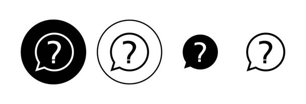 Question icon set. question mark icon vector. - Vector, Image