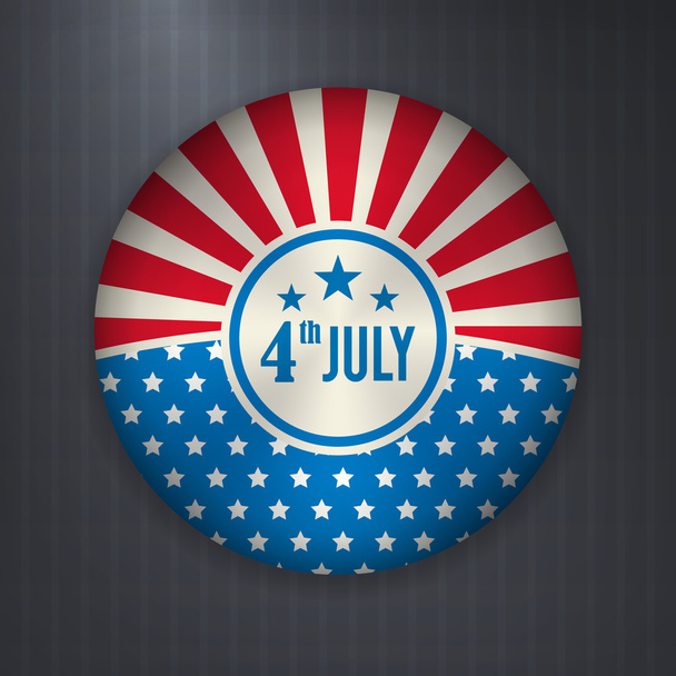 ベクトル アメリカ独立 7 月 4 日バッジ - ベクター画像
