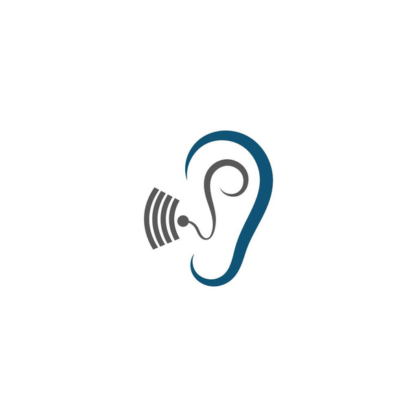ear hearing logo template vector icon - Vector, Image