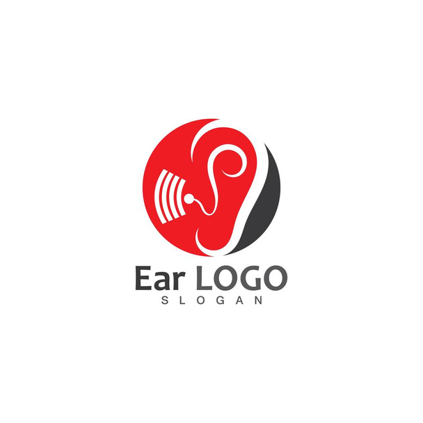 εικονίδιο διανυσματικού προτύπου ακουστικού λογότυπου - Διάνυσμα, εικόνα